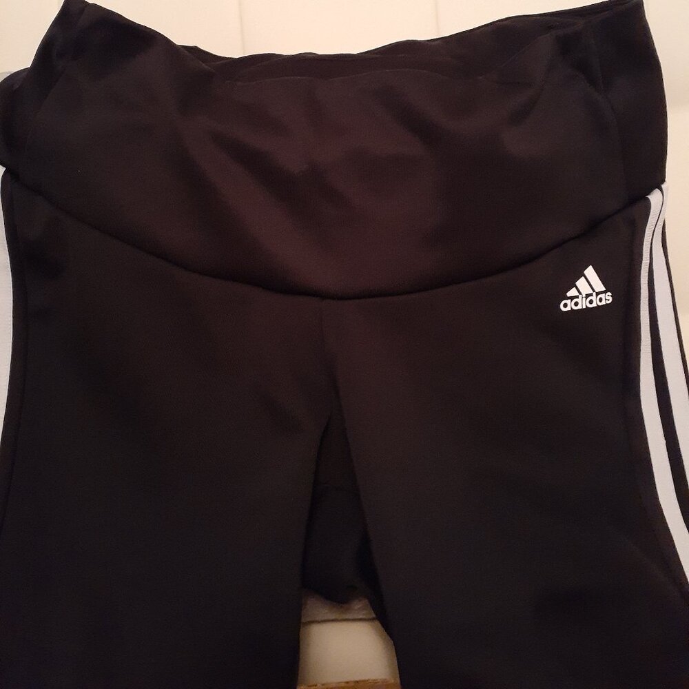 ADIDAS WOMENS BLACK/WHITE 1X TIGHT LEGGINGS